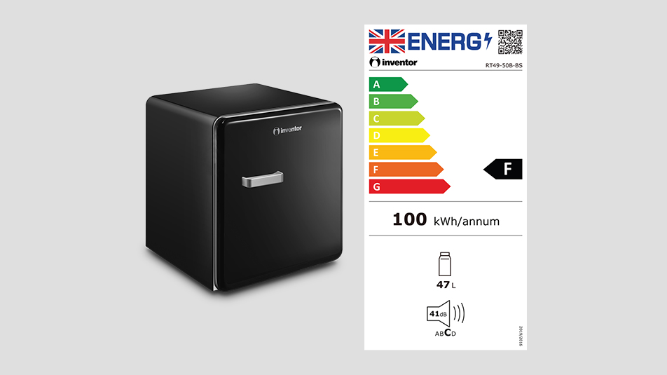 Minimal Retrostyle Mini Bar Refrigerator of 47L capacity Inventor appliances